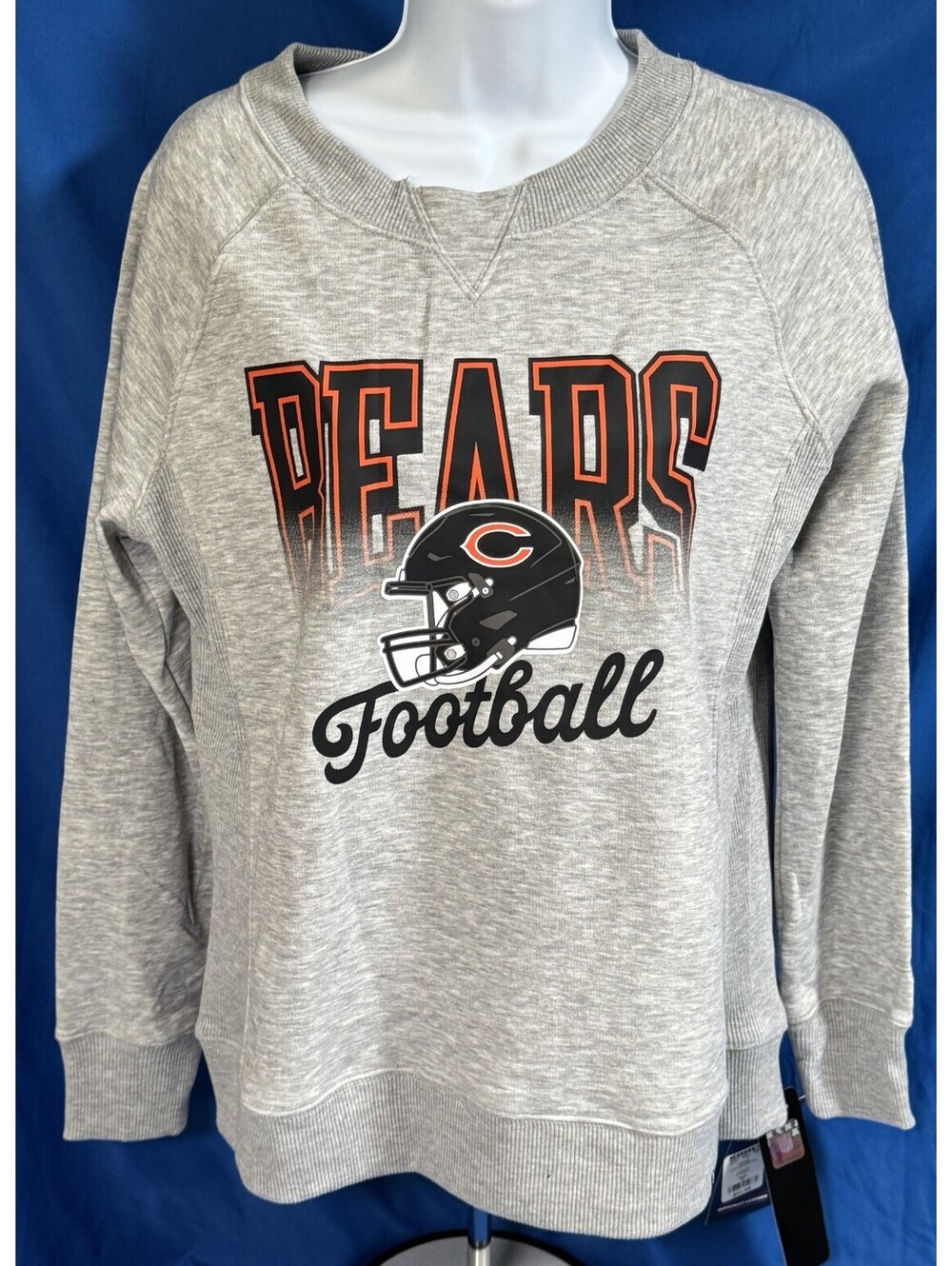 Chicago Bears "Hit Hard" Fanatics Sweatshirt Gray Womens Small NWT
